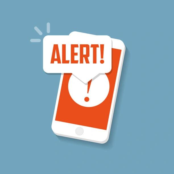 Illustrated image of a text alert message