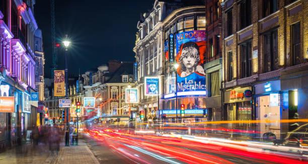Image of Shaftsbury Avenue - 'London's theatre district' at night