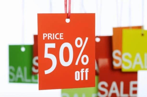 Image of 50% off and sale signs. Millions of households could save as Government takes aim at subscription traps and ‘fake’ discounts. New measures will make it easier to cancel unwanted subscriptions and target misleading sale prices as ministers pr