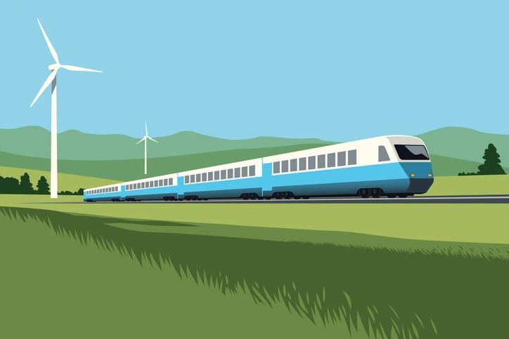 train in countryside