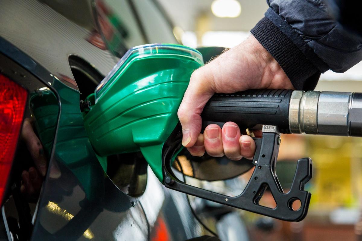 Man filling his car up with petrol