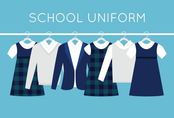 Image of a row of different school uniforms