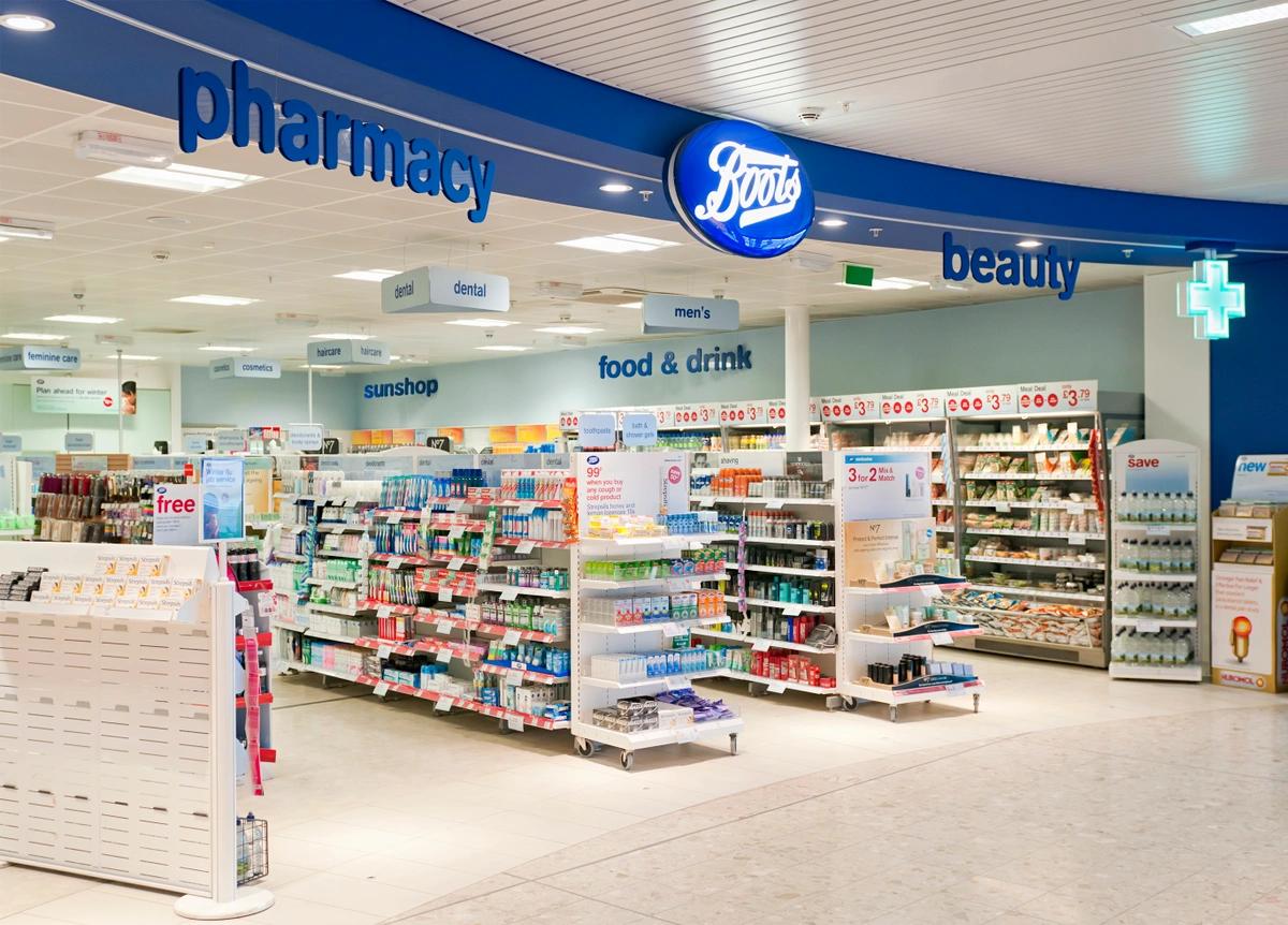 The entrance to a Boots shop
