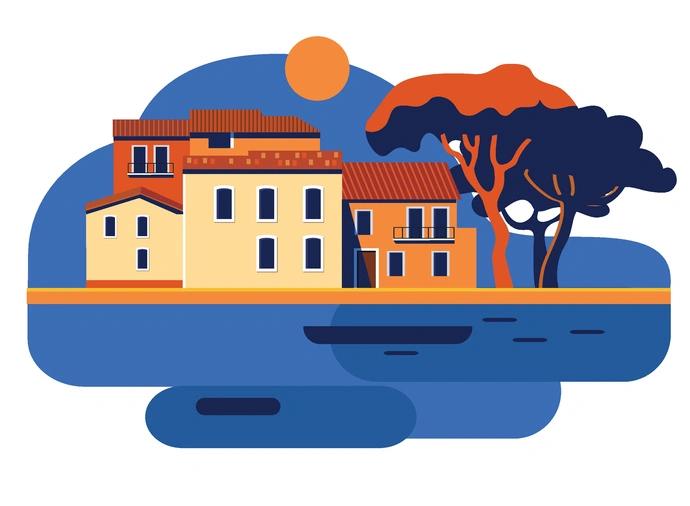 houses on a beach