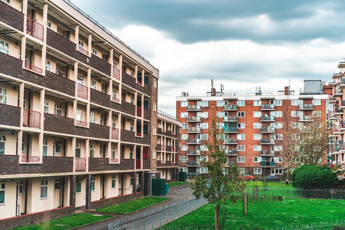 A block of social housing flats