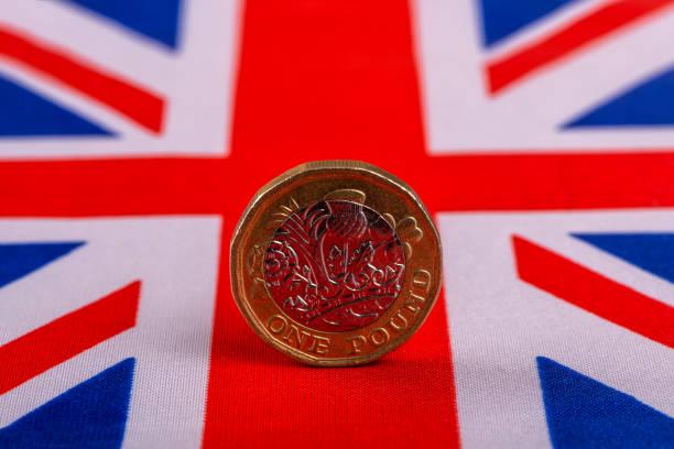Image of a union jack flag with a £1 on top of it