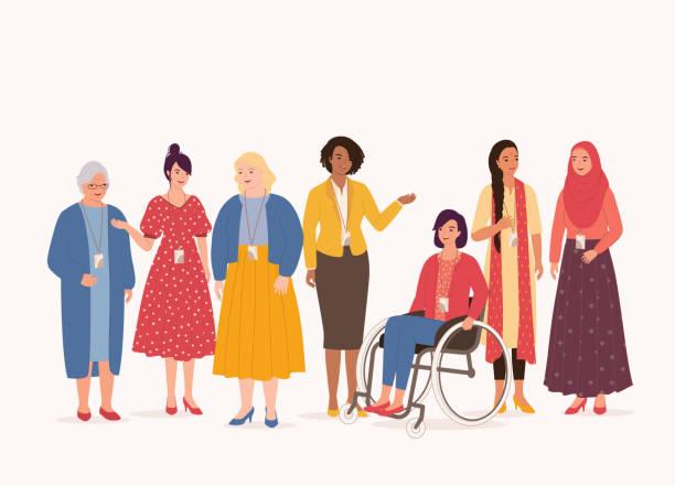 Illustration of a mix of older people including those from BAME backgrounds