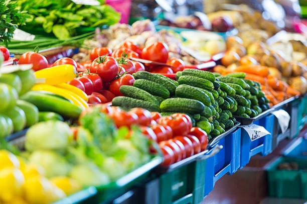 Image of rows of fresh fruit and veg in a shop. Stop Food Waste Day 2024 - seven food apps that stop food waste and save you money