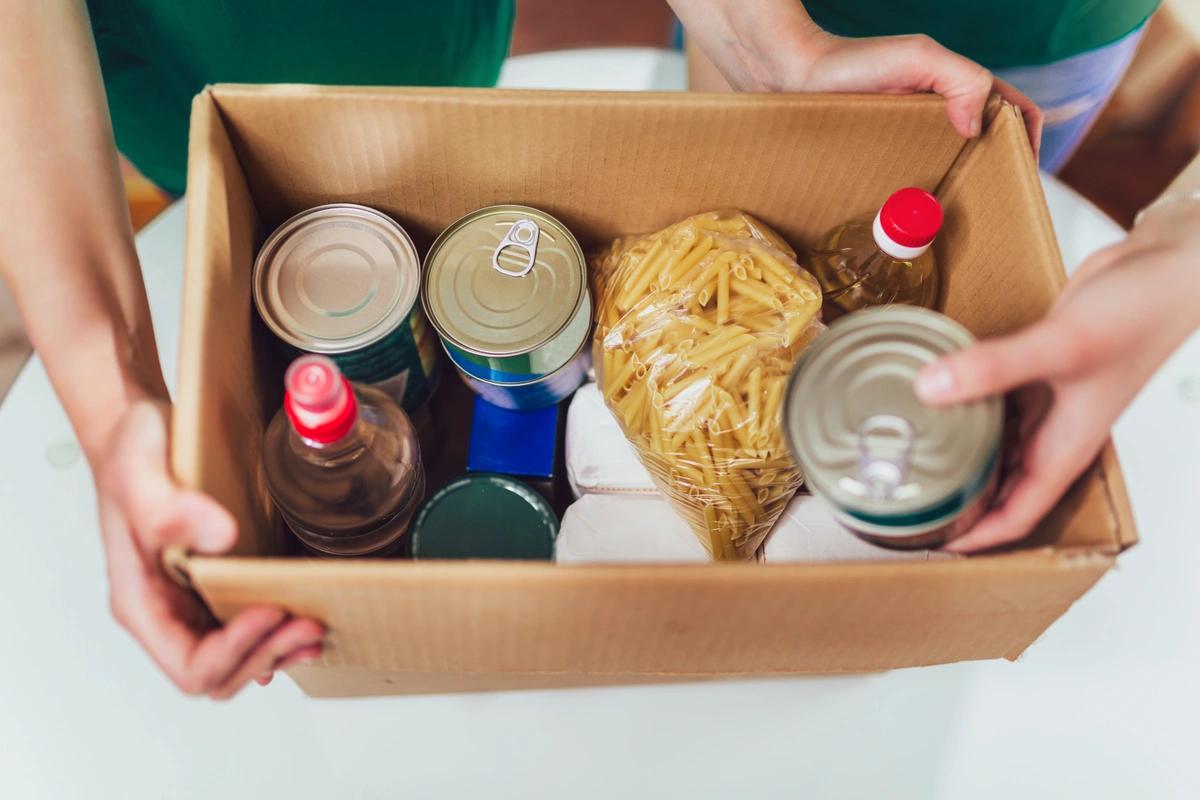 An emergency food parcel