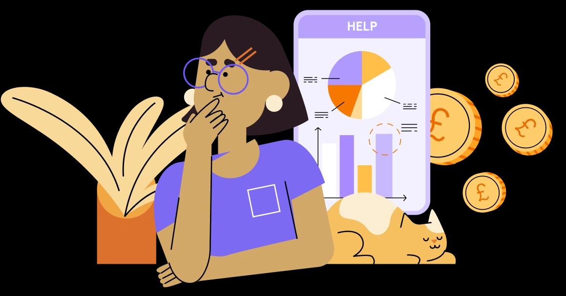 woman thinking about money