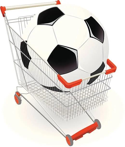 Image of a football in a shopping trolley. Stayed up for England’s 2am win? Aldi gives £5 vouchers to tired fans in morning rush. late-night thriller, with only 500 up for grabs from 8am