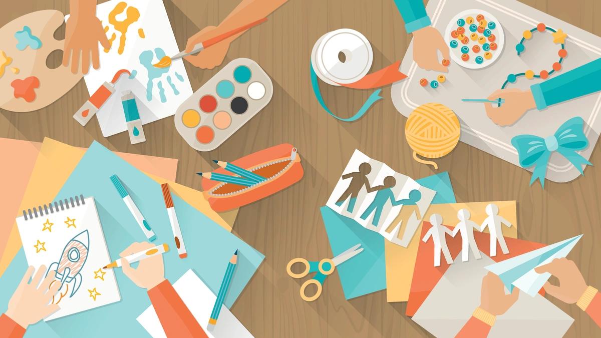 Illustration of craft session