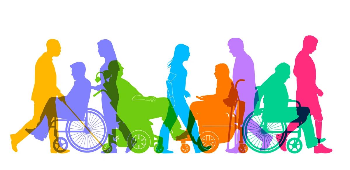 Illustration of people with a range of disabilities