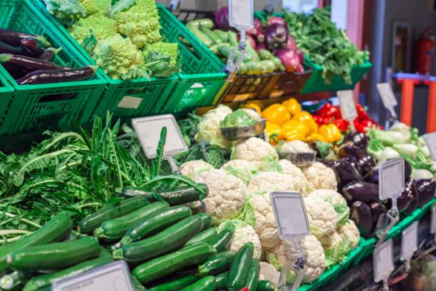 Image of fruit and veg on a shelf