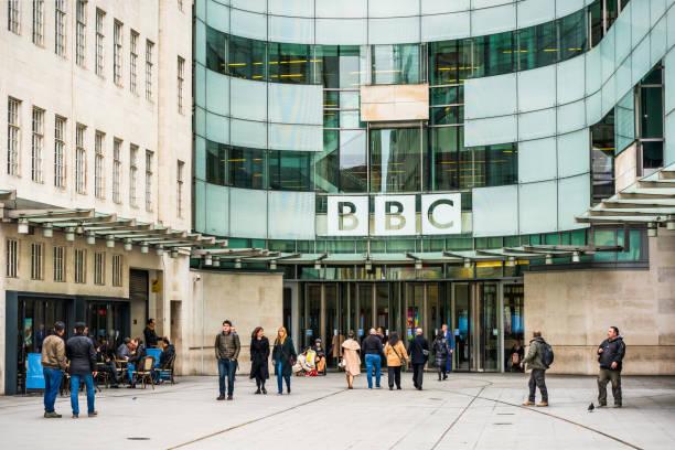 image of the entrance to the BBC studios in London