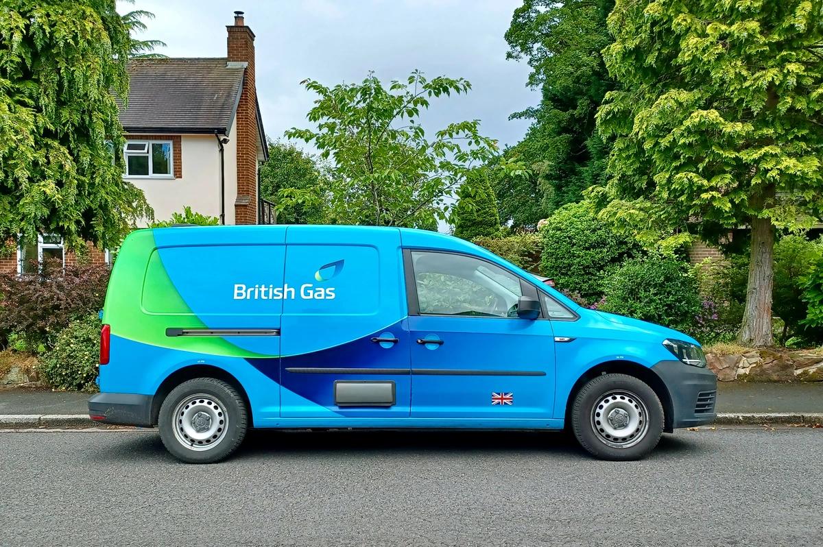 British Gas van parked on a residential street