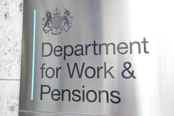 Image of a sign outside a building saying 'Department of Work and Pensions'