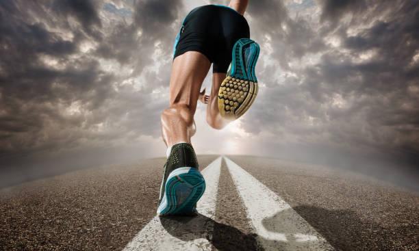 Image of a runner with shoes in focus. Become a product tester - get free shoes and clothes