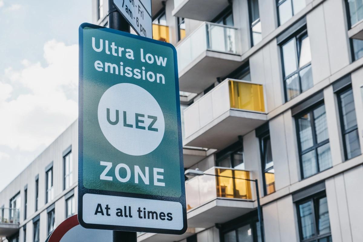 Ultra Low Emissions Zone sign in London