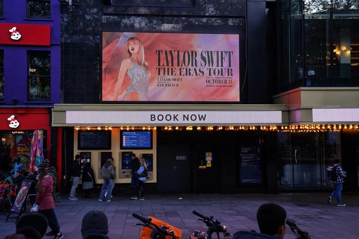 digital ad of taylor swift's eras tour film